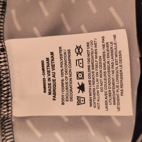 Nike Dri-Fit Black and White Golf Top (L) - Picture 8 of 8